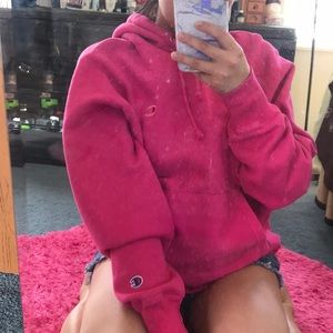 Pink champion hoodie